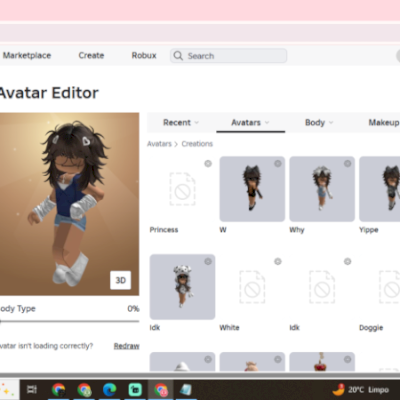 conta feminina com mais de 15mil robux gastos !!!promoção!!!