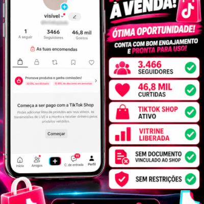 TikTok Shop BR | 3,4K seguidores |  46,8K curtidas