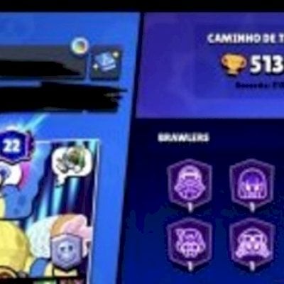 Conta de 52K de troféus, 560 gemas, skins, perfis raros e criada em 2019.