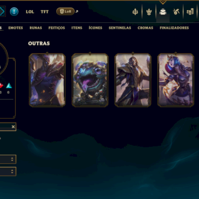 Platina 1 com 75 Champs e 33 Skins ( ADC / SUP )