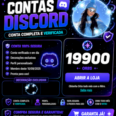 CONTA DISCORD - VARIAS DECOR + 19K ORB - ANO 2025