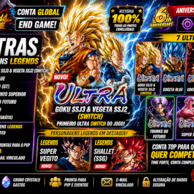 DB Legends |  7 ULTRAS |  Novo Goku & Vegeta  Switch |  LEGEND Vegito + Shallet