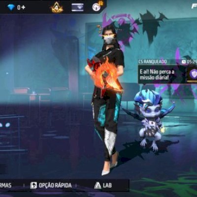 Conta 6 anos de free fire 4 skins naruto mais Mp40 do itachi