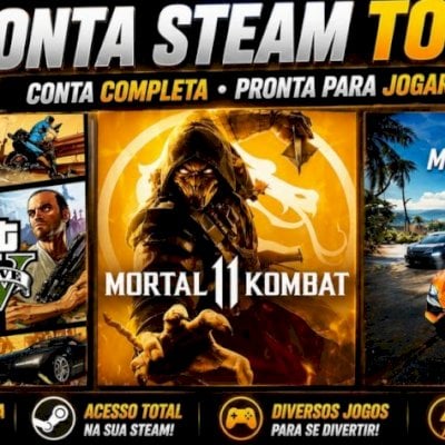 CONTA STEAM TOP | GTA V + THE CREW MOTORFEST + MK11 + VÁRIOS JOGOS MUITO BARATA