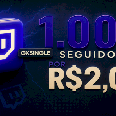 (MENOR VALOR!!!) - TWITCH SEGUIDORES 1000 R$2,00