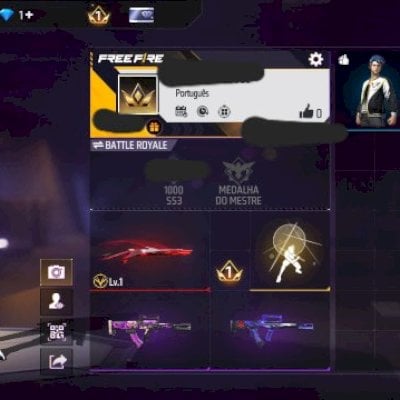 CONTA FF COM ARMA EVO + GROZA DO SASUKE + EMOTE RARO + JIPER DOURADO (SEU EMAIL)