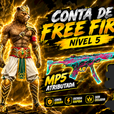 CONTA FF NIVEL 5 + SKIN NASCIDO DA LUZ + MP5 ATRIBUTADA (SEU EMAIL)