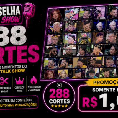 288 Cortes Groselha Talk Show_Viral para Reels, Shorts e TikTok_ENTREGA AUTOMÁTI
