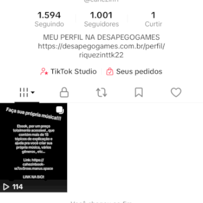 🌟 | CONTA DE TIK TOK COM 1000 SEGUIDORED | PRA TIK TOK SHOP E LIVE | 🌟