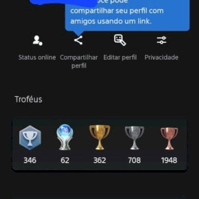 Vendo conta PLAYSTATION com 62 platinas e jogos na conta