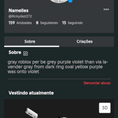Conta roblox