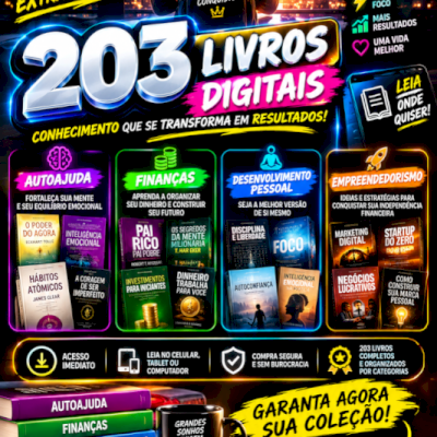📚🔥 203 LIVROS PARA TRANSFORMAR SUA MENTALIDADE E IMPULSIONAR SEU CRESCIMENTO!