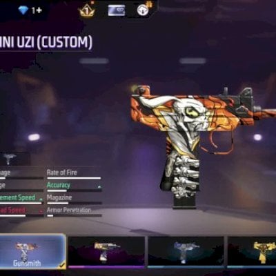 CONTA LEVEL 66 GEMADA UMP E MINI UZI ATRIBUTADA