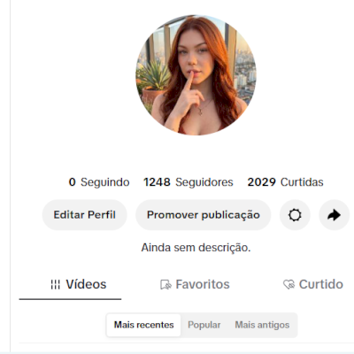 CONTA TIK TOK 1,2K SEG E 2K DE CURTIDAS (CONTAS TIK TOK)