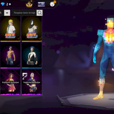 CONTA DE FF COM SKIN SUPER PIXEL, NINJA BRANCO E MINATO ARMAS ATB E MUITO MAIS!!