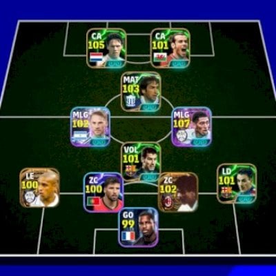 Conta Efootball Bellingham 107 + Van Basten 105 + Bale blitz com força 3157