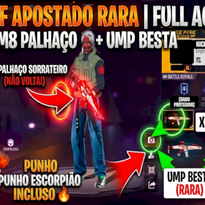 CONTA DE FREE FIRE COM UMP ROXA 2 VEL E XM8 2 VEL | A MELHOR PARA AP |