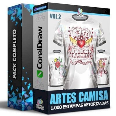 ✅ Pack com milhares de estampas de camisas, canecas e almofadas EM COREL DRAW