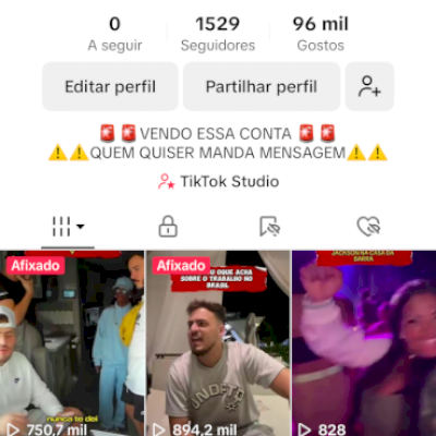 VENDO CONTA COM 1K DE SEGUIDORES