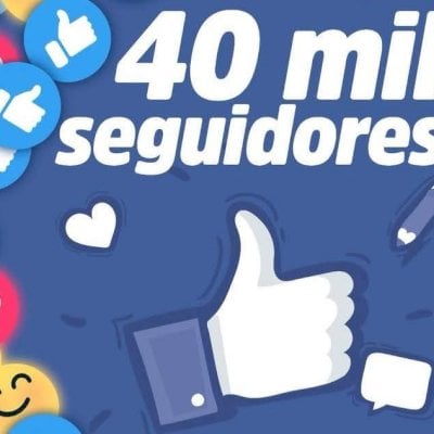 40K SEGUIDORES PÁGINA FANPAGE DO FACEBOOK