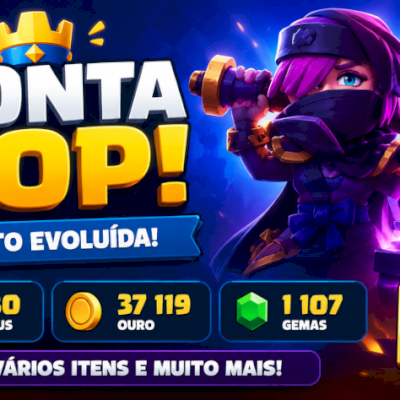 conta clash royale 3800 troféus promoção