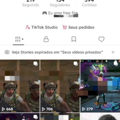 Conta Tik Tok pra não começar do zero