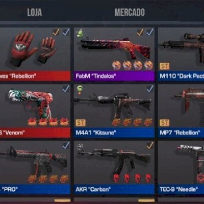 CONTA COM +1250 DE GOLD, LVL 128, INV PRETO E VERMELHO COMPLETO E ID DE 8 DÍGITO