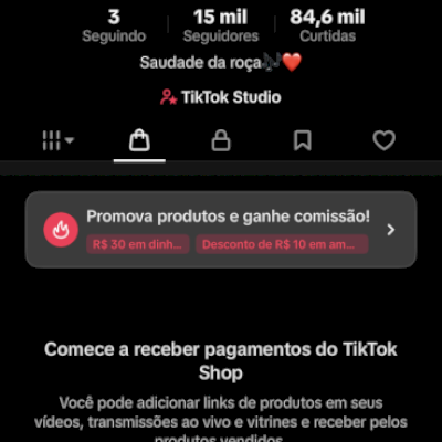 Vendo conta de nostalgia , com 15mil seguidores, Tik Tok Shop já liberado