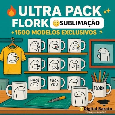 🔥 Ultra Pack Flork Canecas +1500 Modelos Exclusivos 🥤✨
