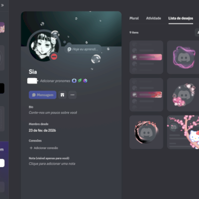 CONTA FEMININA DE DISCORD COM 3 BADGES