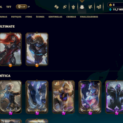 Conta LOL level 368 com diversas skins