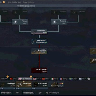 Conta War Thunder TOP TIER GER, UK, JP, CHI e SWE…