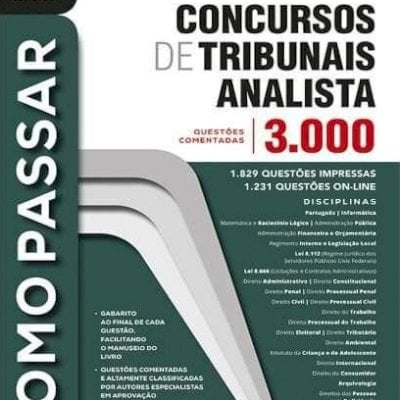 3000 Questões para concurso - Tribunais - Analista