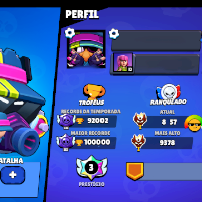 CONTA BRAWL STARS VETERANA | RARIDADE - BRAWLERS - SKINS
