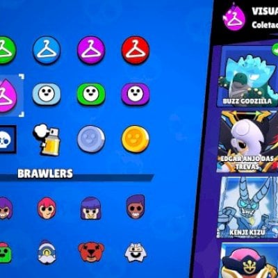 CONTA PARADA 50K COM BASTANTE BRAWLER E SKIN