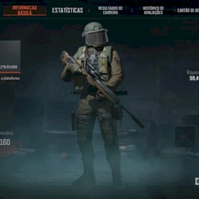 Conta com 10M armazenamento 3M de koen com skin de faca e de arma