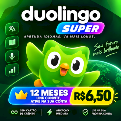 Duolingo Super – 12 meses | Link de ativação