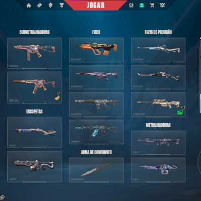 Conta Valorant BARATA CUSTO BENEFICIO com skins em TODAS as armas. DADOS DE REC.