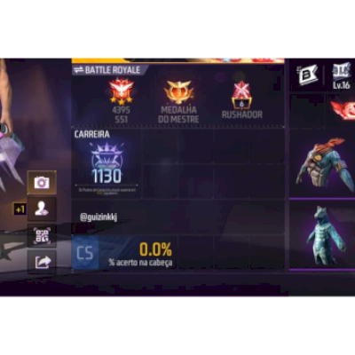 CONTA FREE FIRE LVL 66 • 6 ANOS • PRIME 4 GEMADA • ITENS RAROS QUE NÃO VOLTAM!🔥