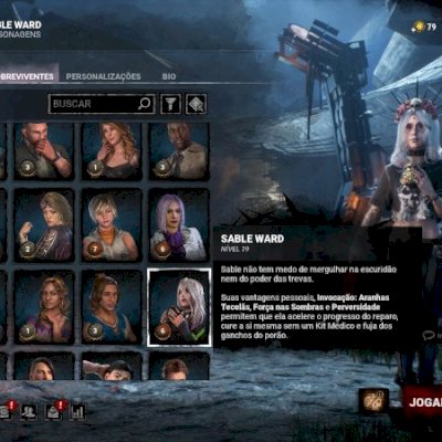 Vendo uma conta dead by daylight 3k horas com dlc Myers e Lauren e cenobita