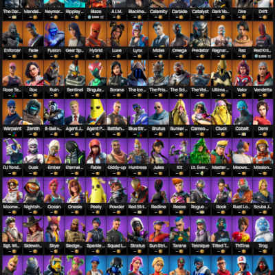 CONTA OG 2017 SKINS PASSE 4-1 ate  6-2 CONJUNTO FUNDADOR, LARA CROFT, SKINS RARA