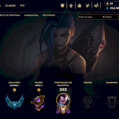 Conta Platina 1 78 skins level 96