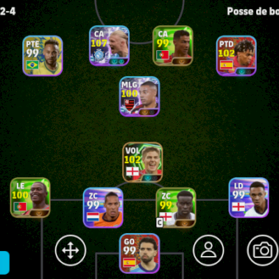 CONTA EFOOTBALL FORÇA 3097 4 SHOWTIMES E 1 ICONS