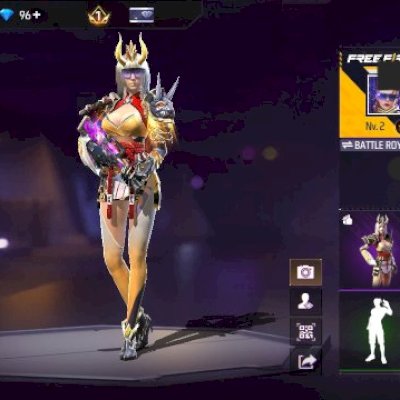 CONTA FF + LUAR DOURADA + 1 ARMA LENDÁRIA + 96 DIAMANTES (SEU EMAIL)