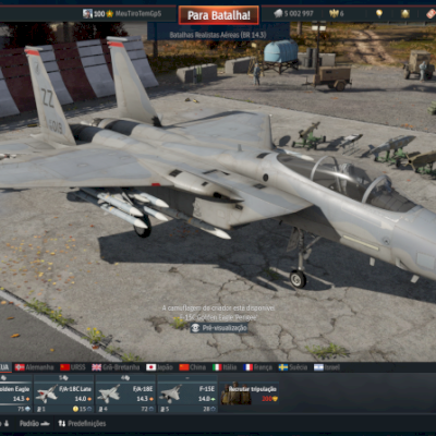 NÍVEL 100 | ÁRVORE AMERICANA COMPLETA | RAFALE | 2x EUROFIGHTER 145 DIAS PREMIO