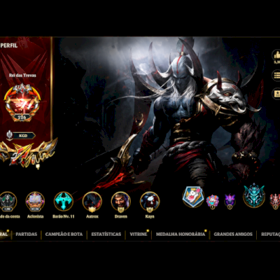 507 Skins |15 Míticas |64 Lendárias |290 Épicas |Lv.226 |87,2K coleção|1978 DIAS