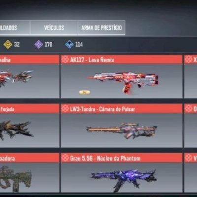 conta do cod mobile com 9 míticas  32 lendárias  2 personagem mitico 1 lendario