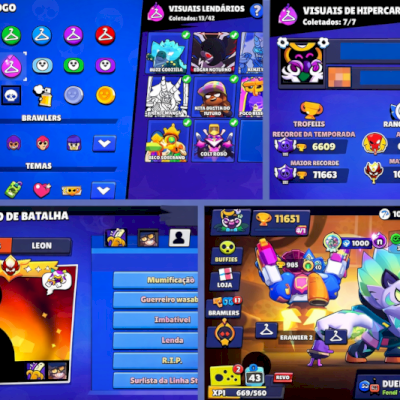 🔥 CONTA BRAWL STARS 81K TROFÉUS – SKINS RARÍSSIMA / 98 BRAWLERS / 93 HIPERCARGA