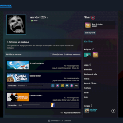 CONTA STEAM SUPER RARA 19 ANOS DE CRIAÇÃO