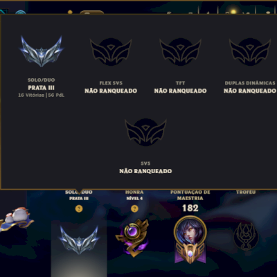 Prata 3 com 100 Champs e 10 Skins